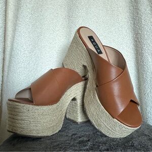 Chunky Aqua Summer Heels